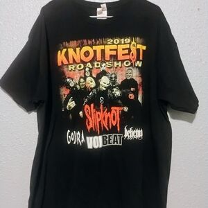 Fruit of‎ the Loom Black Knotfest Slipknot Rare Roadshow T-Shirt Band Tour T XXL